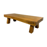 Brutalist sturdy hardwood coffee table 1960’s