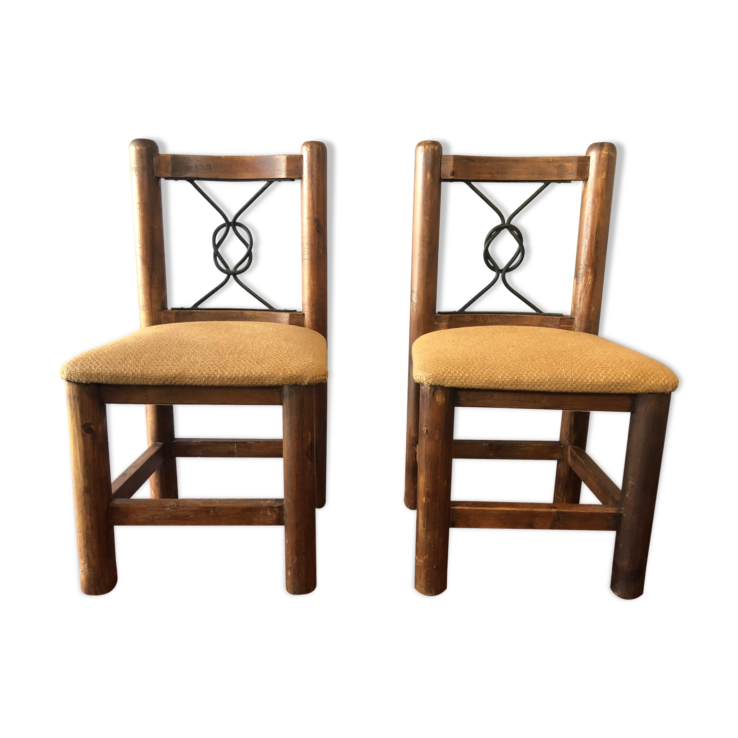 Duo of chairs brutalist style