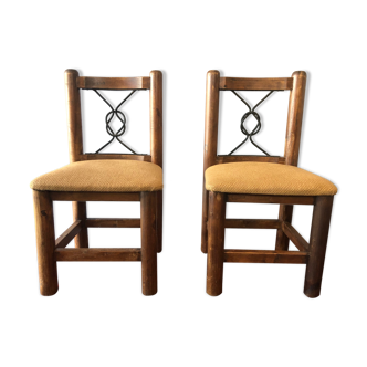 Duo of chairs brutalist style