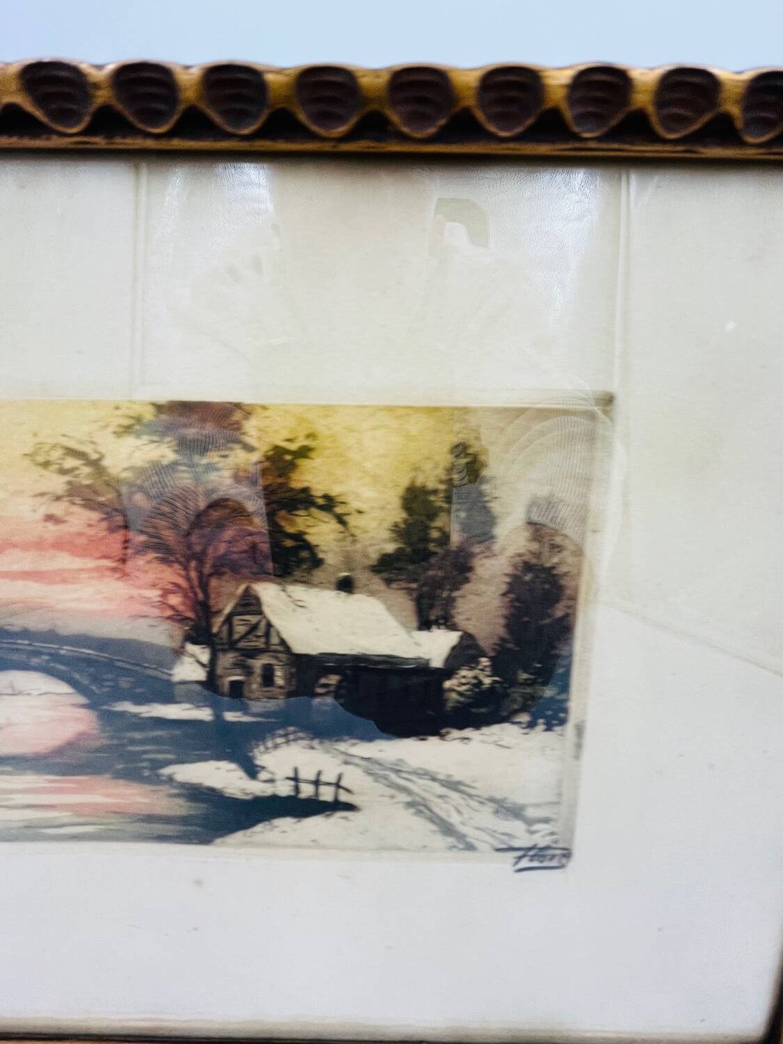 Watercolor still life signed