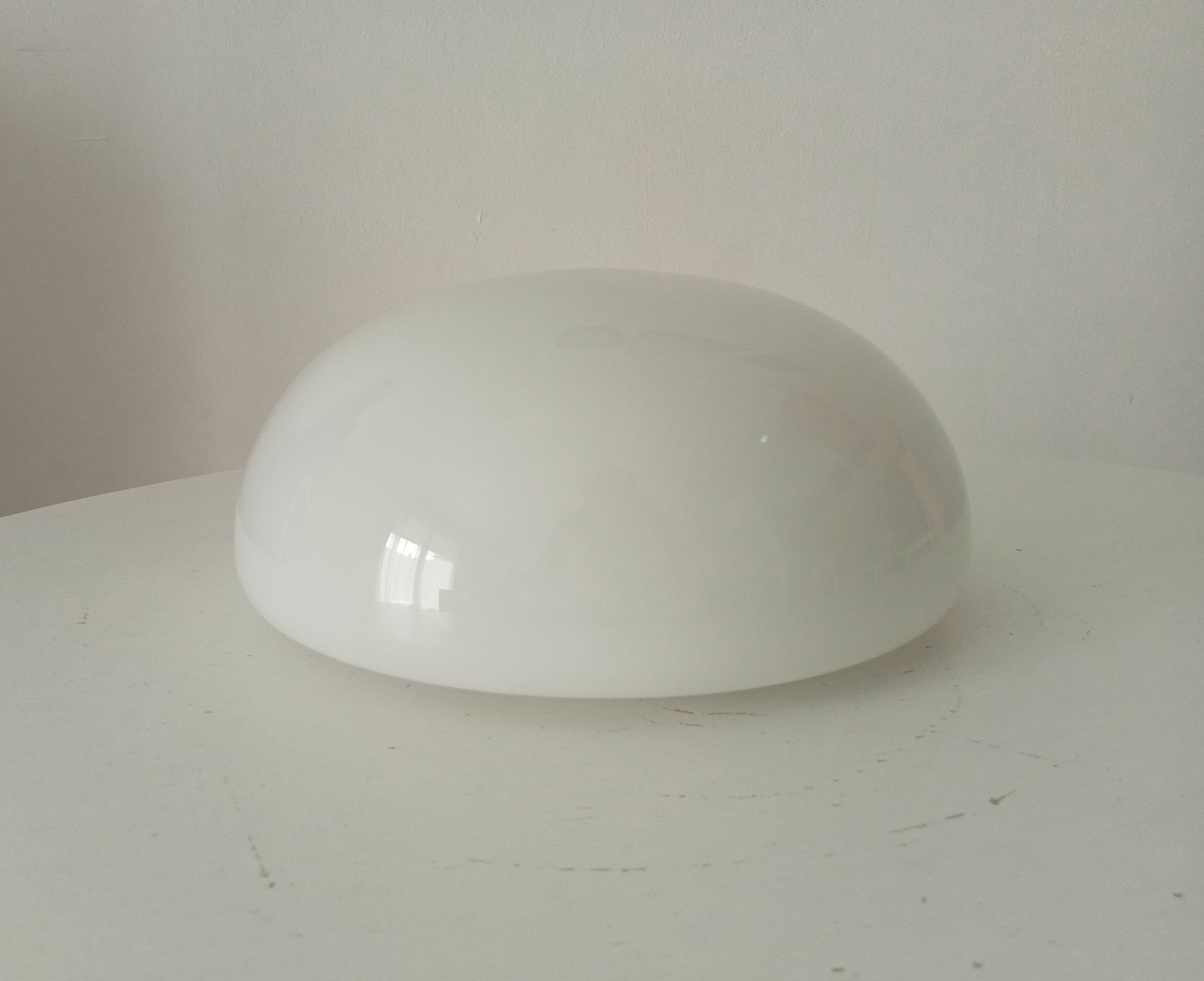 Vintage ceiling light in opaline from the 1960s.
