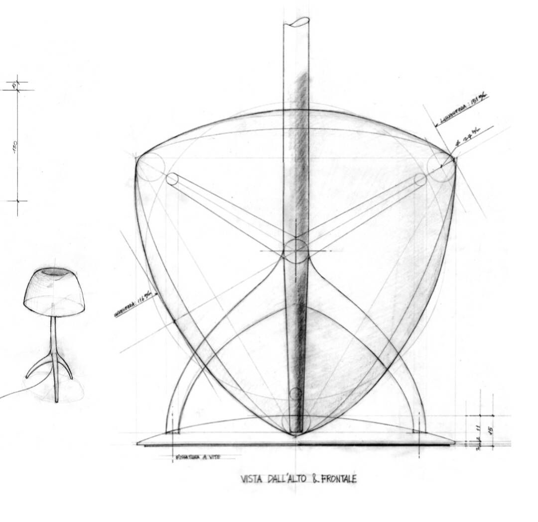 Lumière Table Lamp by Rodolfo Dordini for Foscarini 1990
