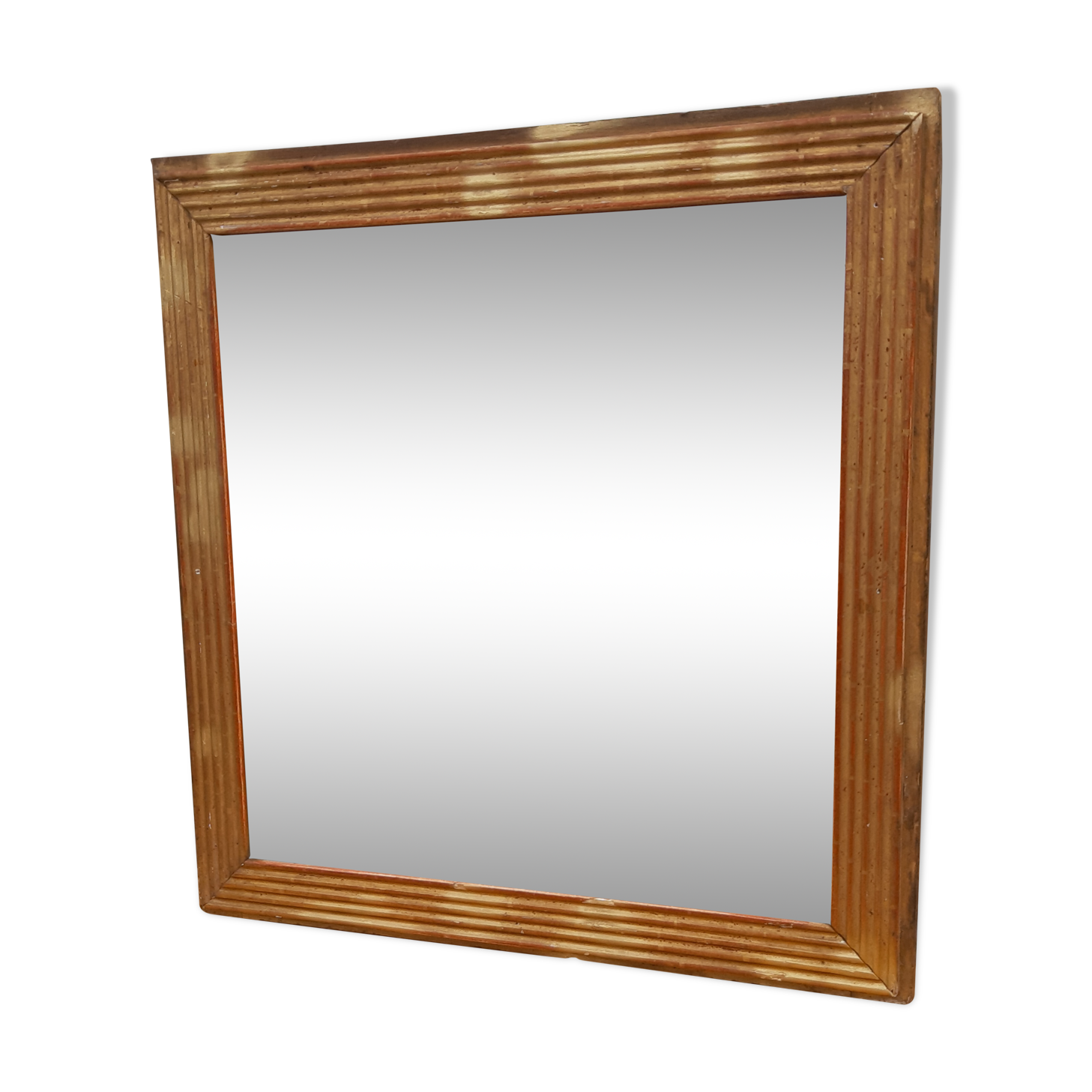 Mirror 19 eme Golden Wood and Stuk 73x71cm