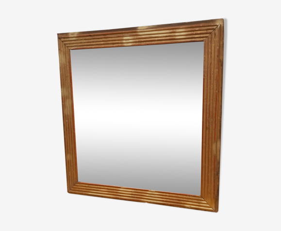Miroir 19 éme bois et stuk doré 73x71cm