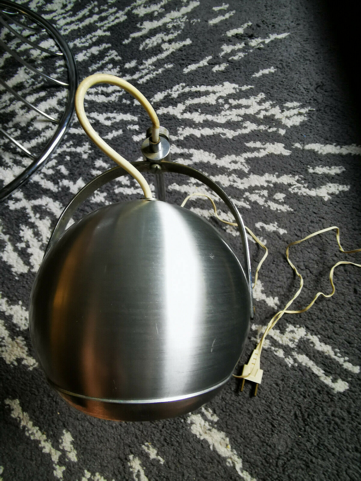 Lampe eye ball vintage alu d'époque  électricite d'origine
