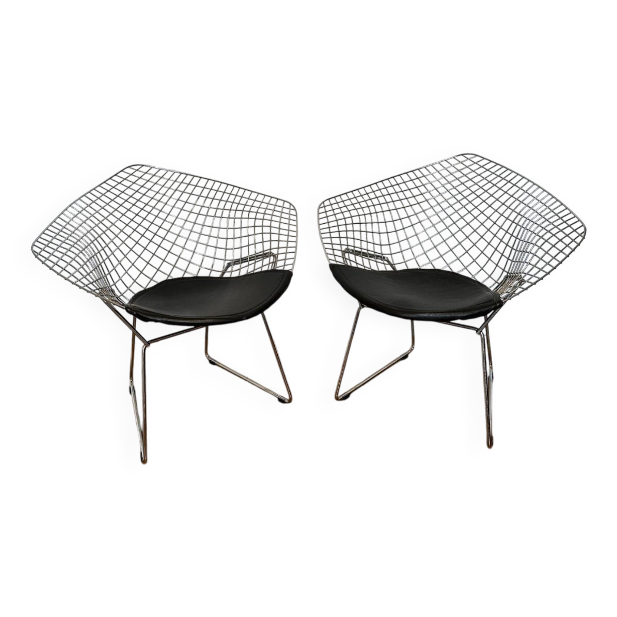 Paire de fauteuils Diamond par Harry Bertoia pour Knoll vintage
