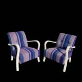 pair of art deco club armchairs