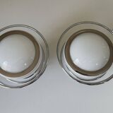 Pair of space age wall lights by Delmas from the 70s