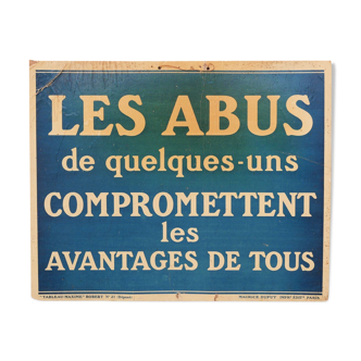Vintage factory sign "Tableau - Maxime" Robert No.21