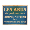 Vintage factory sign "Tableau - Maxime" Robert No.21