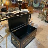 Anchor line painted wooden chest