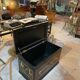 Anchor line painted wooden chest