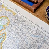 Italy, original map printed in 1907.