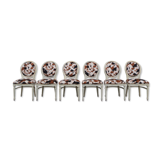 Baroque Style Wooden Dining Chairs, 1980