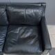 black leather Tecta -seat sofa by Hans Konecke 1960s