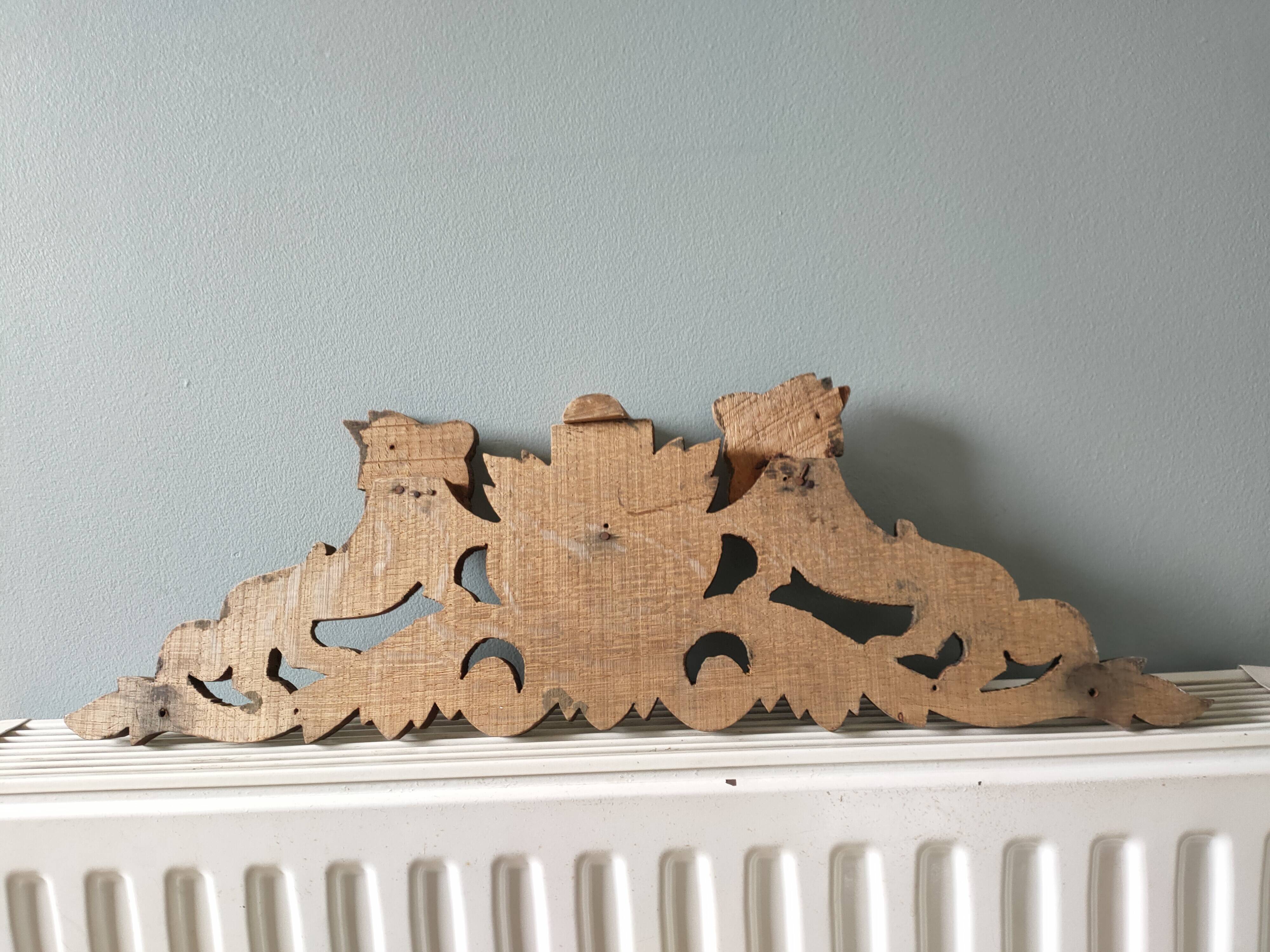 Old oak pediment