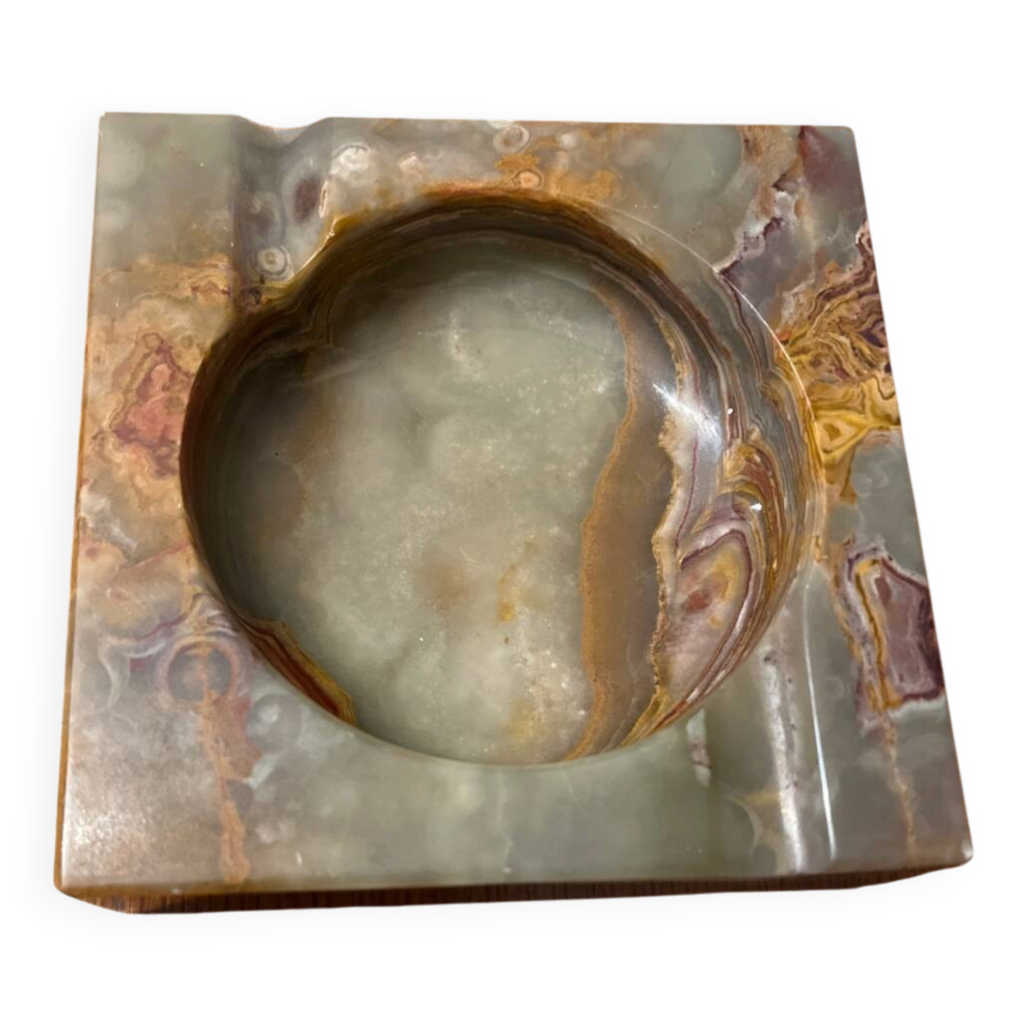 Marble glass ashtray