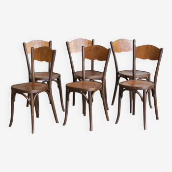 Six Thonet chairs - France Bistro 1950