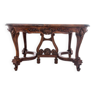 Antique table from the end of the 19th century, Western Europe. After renovation.