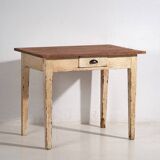 Table en bois massif blanc, c.1920
