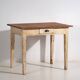 Antique white solid wood table (c.1920) #8