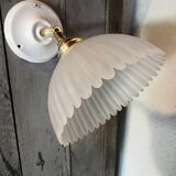 Vintage frosted glass wall light