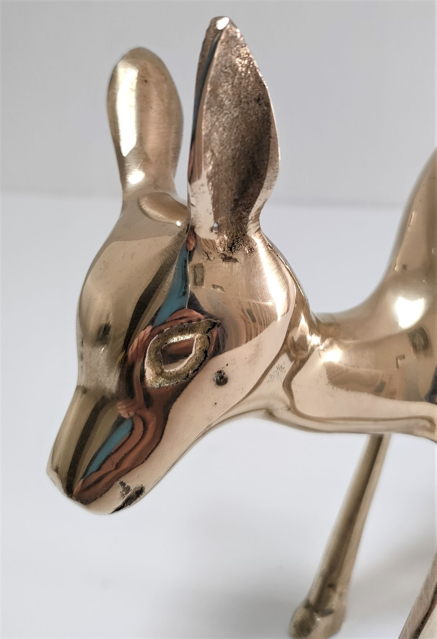 Biche en laiton massif années 80