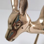 Biche en laiton massif années 80