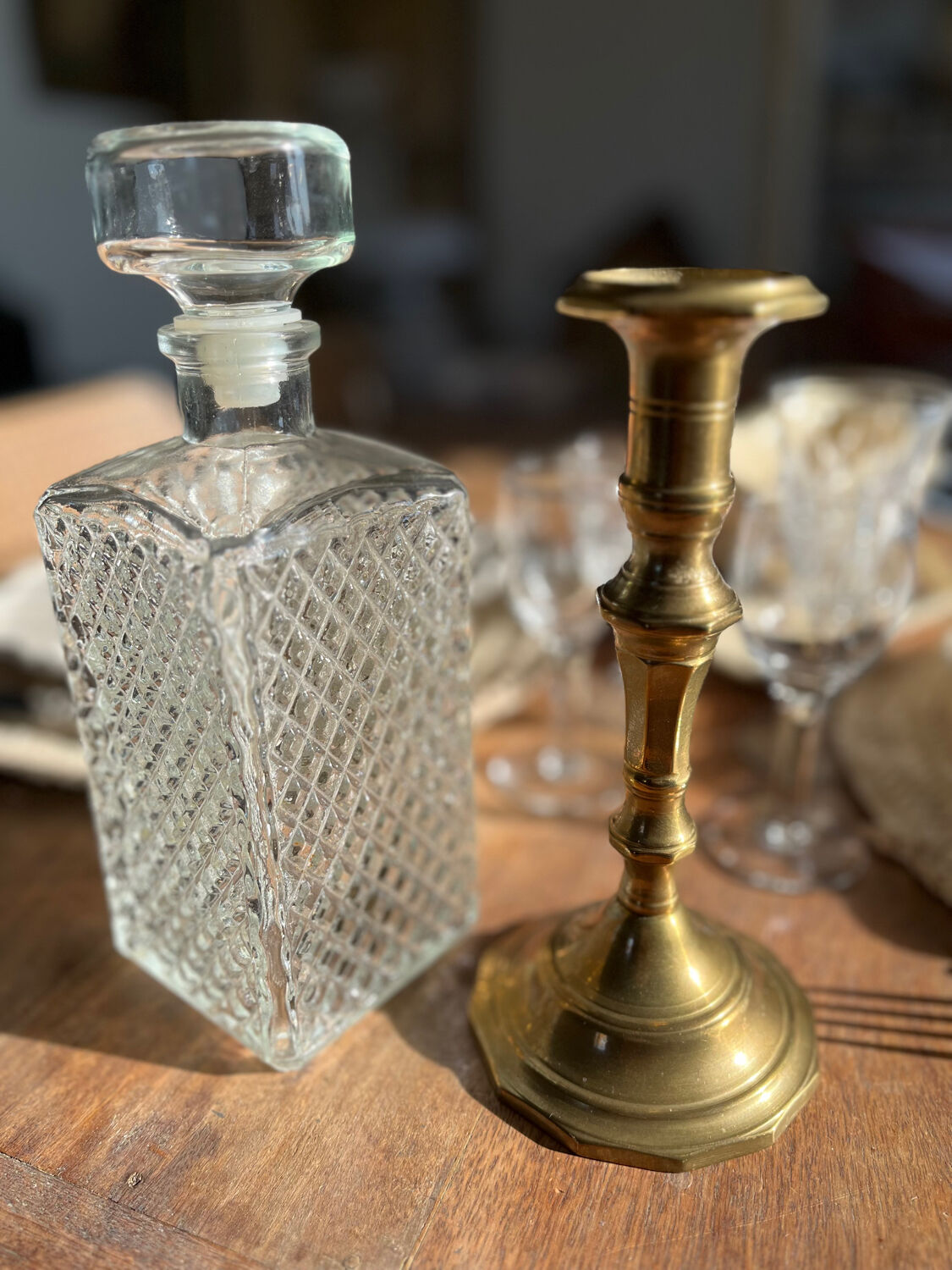Vintage glass decanter