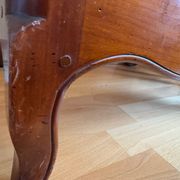 Secretary with drop-down front, signed Jean Laick, master cabinetmaker, cherry wood.