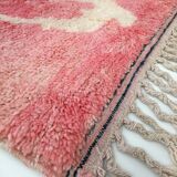 Moroccan Berber carpet Beni Ouarain pink patterned 246x161cm