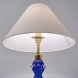 Murano glass lamp handblown blue crystal Barovier & Toso style 1920's Italy