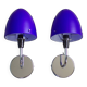 Pair of blue opaline sconces