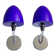 Pair of blue opaline sconces