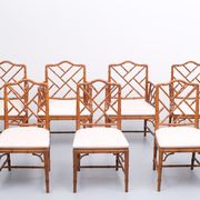 Chaises chinoises en faux bambou de style Chippendale du 20ème siècle