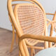 Ensemble de 4 chaises Thonet 215P en hêtre avec cannage d’origine et velour