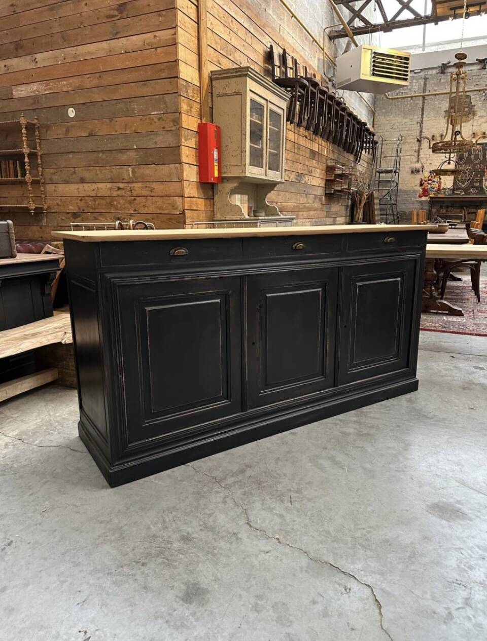 Patinated 3-door sideboard