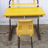 School desk and vintage chair