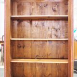 Showcase in fir wood and carved walnut, early 1900s
