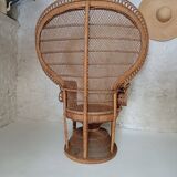 Fauteuil Emmanuelle rotin 1970