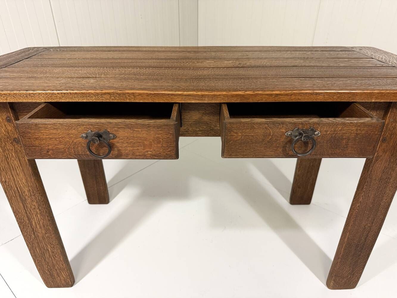 Rustic oak console table or desk 1960’s