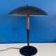 Lampe aluminor noir métallique et bois forme champignon