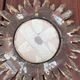 Mirror Italian sun gilded wood 46 cm x 46 cm mid 20th