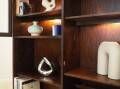 Rosewood display cabinet by Omann Jun Møbelfabrik model 6 with lighting, Denmark 1960s