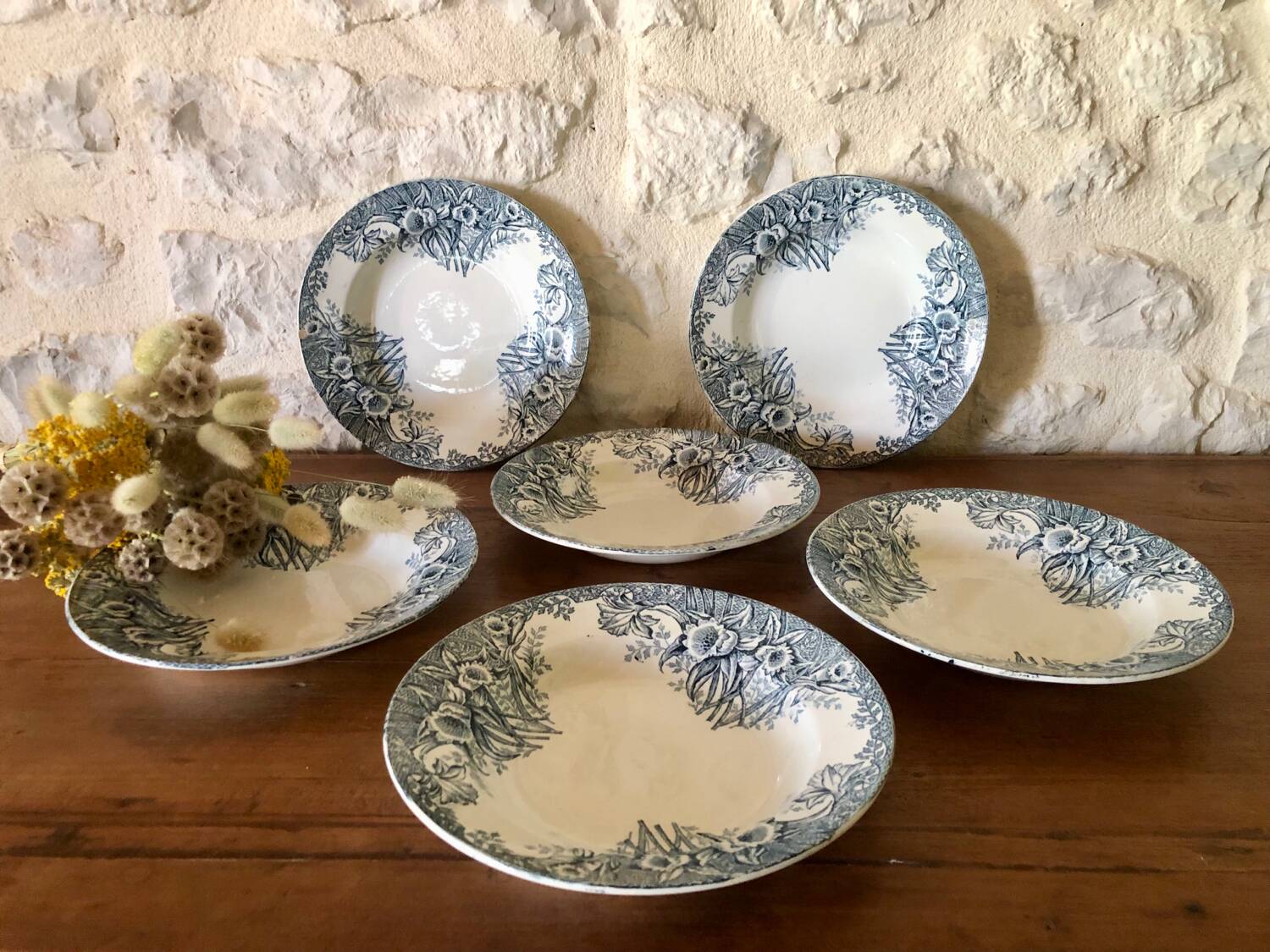 Narcisse Saint Amand ironstone deep plates