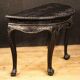 China 19th century console half moon black wood.