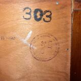 Curved console - entry furniture in cherry - sofa tip