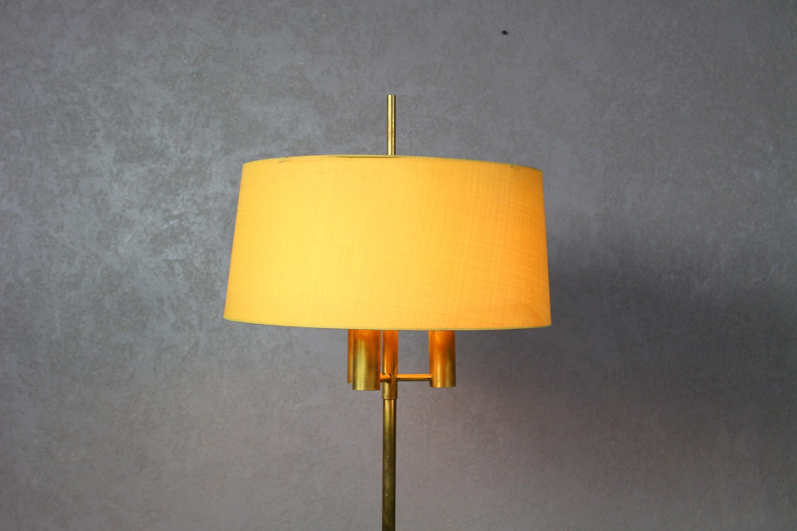Mid Century modern brass floor lamp, 1950s