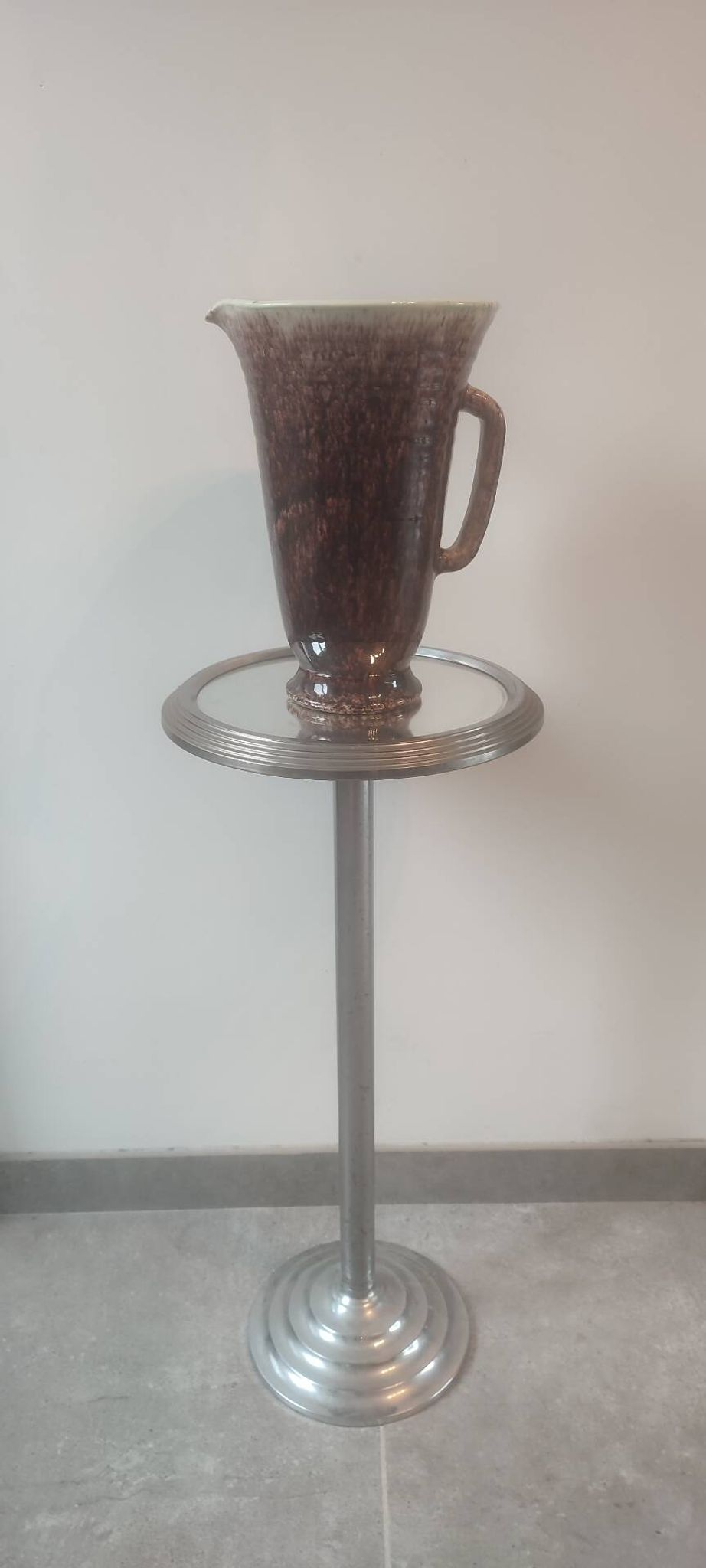 Large conical pitcher vase Accolay ceramics