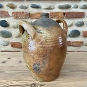 Ancient stoneware jar with two handles – late 19th / early 20th century